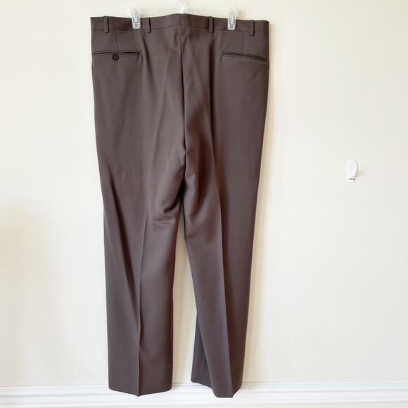 Vintage Hunt Valley 2-Piece Wool Suit Size 44 Brown Made in USA Sport Coat Pants - Picture 11 of 16